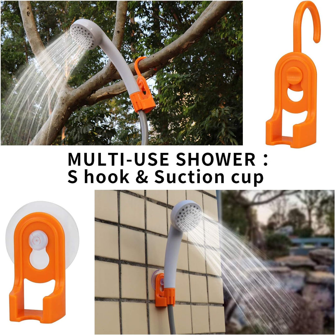 LIEBMAYA 12V Tragbare Aussendusche, Outdoor Dusche, Campingdusche mit 4400mAh Akku USB Ladung Angetr