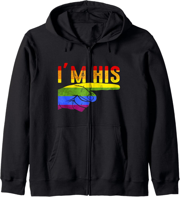 Ich bin sein Er Meins für Homosexuell Paar Matching Ergebnis LGBTQ Kapuzenjacke