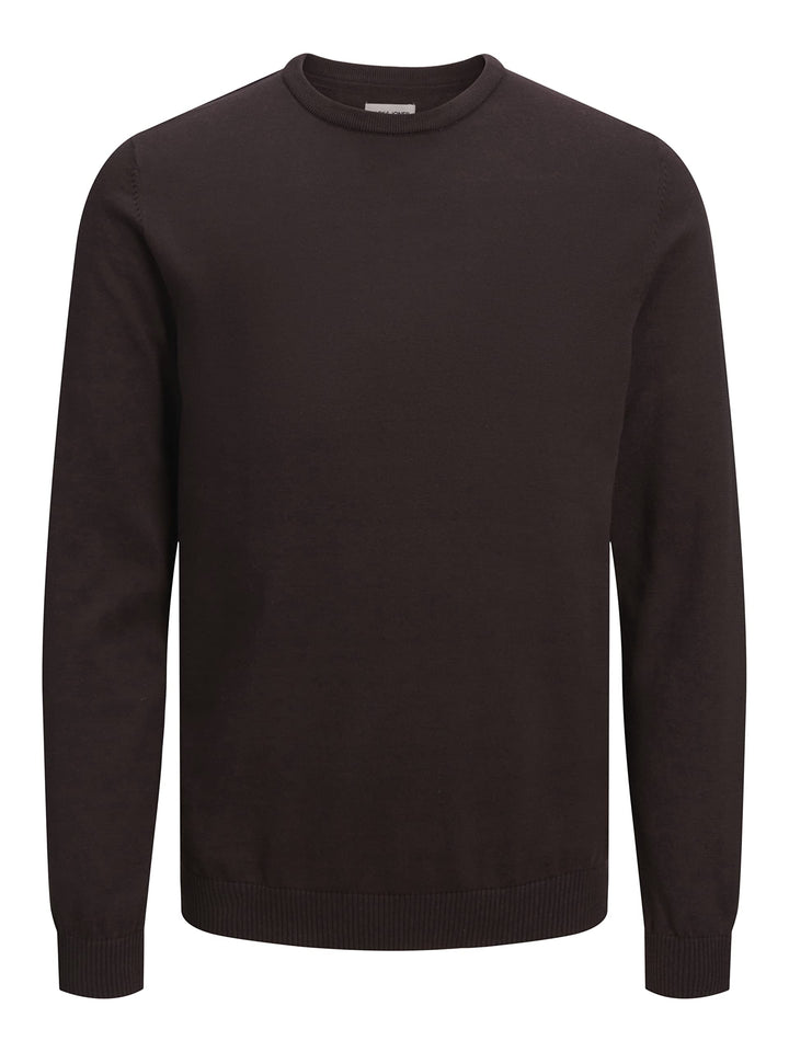 JACK & JONES Male Strickpullover Einfarbig Strickpullover S Braun (Mulch), S Braun (Mulch)