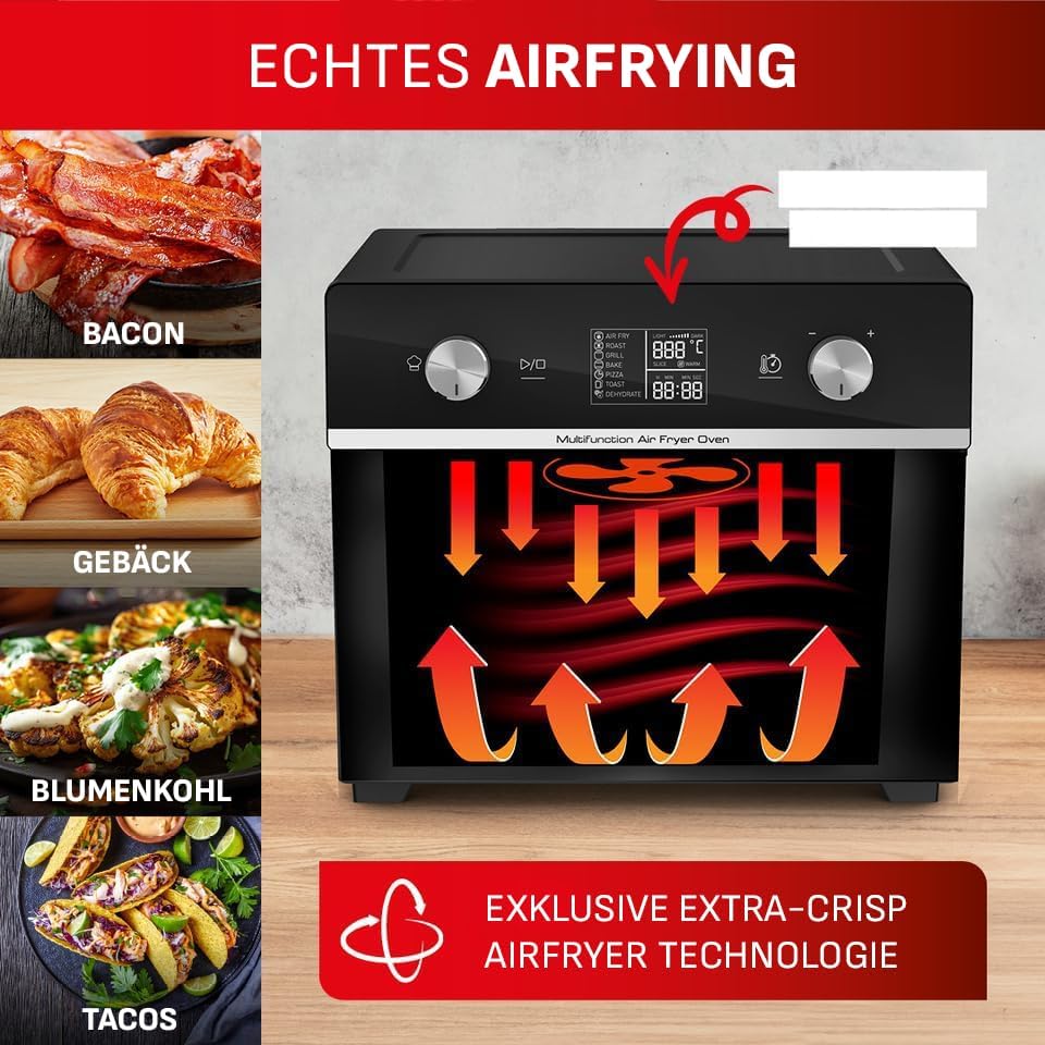 Tefal FW6058 Multifunction Air Fryer Oven Heissluftfritteuse und Multifunktionsofen | 20 L Kapazität