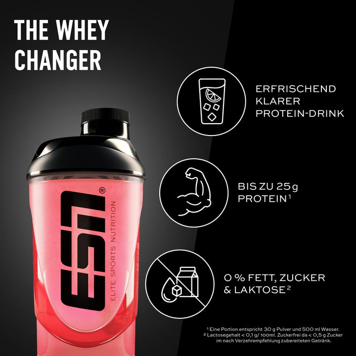ESN ISOCLEAR Whey Isolate Protein Pulver, 1000g, Strawberry Lime, Proteinlimo mit fruchtig leckerem