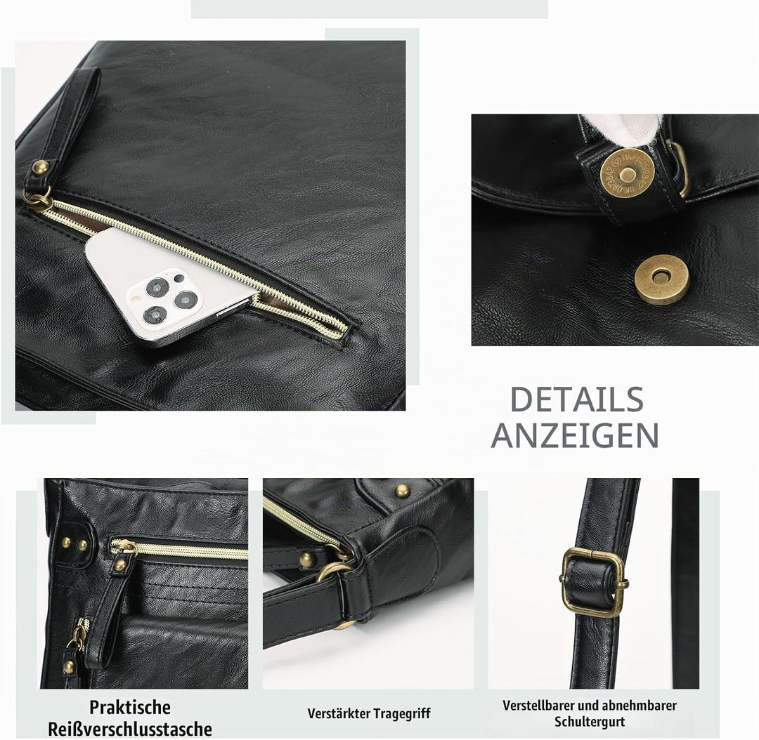 KL928 Tasche Damen Umhängetasche kleine Handtaschen Schultertasche Damentasche Damenhandtasche mitte