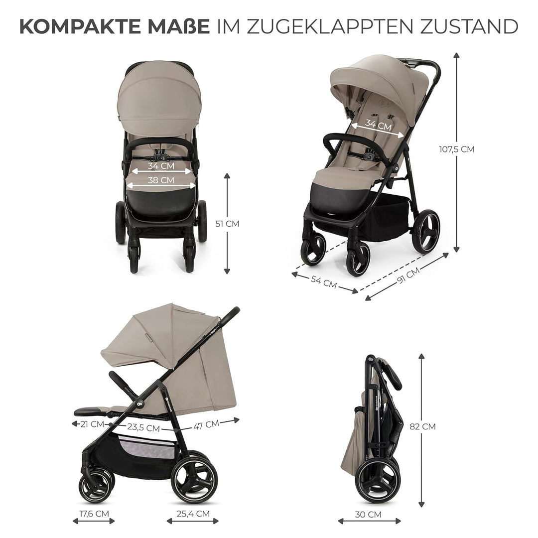Kinderkraft TRIG 3 Kinderwagen, Kinderbuggy, Liegewagen, Sportwagen, Buggy, Zusammenklappen, Breite