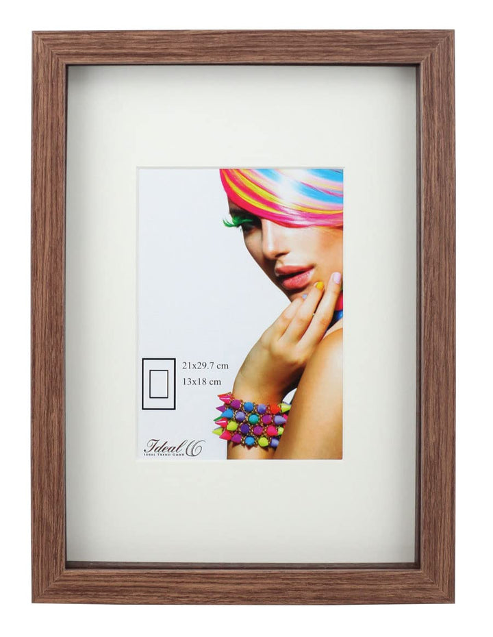 IDEAL TREND 3D Objektrahmen Holz Bilderrahmen Wanddeko Collage Poster Shirt Trikot Rahmen: Farbe: Br