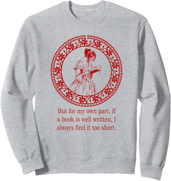 Jane Austen Quotes Vintage Literary Book Club Fans Sweatshirt