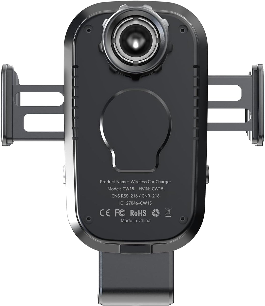 Auckly Handyhalterung Auto mit Ladefunktion, 【+60W PD+QC Autoladegerät】 Qi 15W Fast Wireless Charger