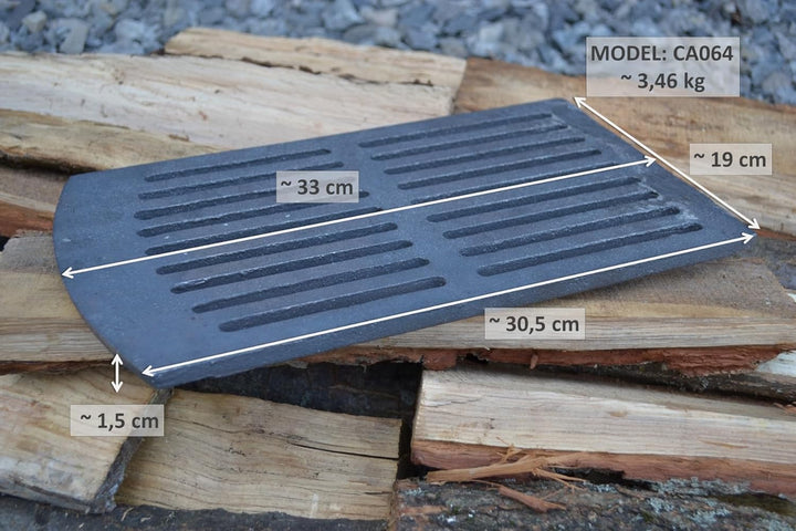 SEZAM 33 x 19 cm Gussrost Ofenrost Ascherost Gussrost verschiedene Durchmesser, Kaminrost passend Ka