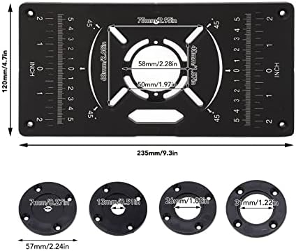Oberfräsen-Tischplatte, Oberfräsen-Tisch-Einlegeplatte, Oberfräsen-Platte, Trimmmaschine, Flip-Board