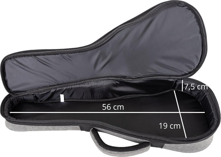 ROCKTILE Tasche für Sopran-Ukulele - Gigbag für Sopran-Ukulele - Maximale Innenmasse (LxBxH): 55 x 1