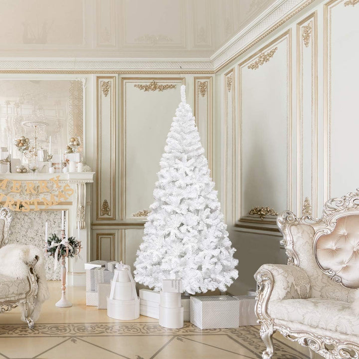 COSTWAY 150/180/210/240cm Künstlicher Weihnachtsbaum, Tannenbaum mit Metallständer, Christbaum PVC N