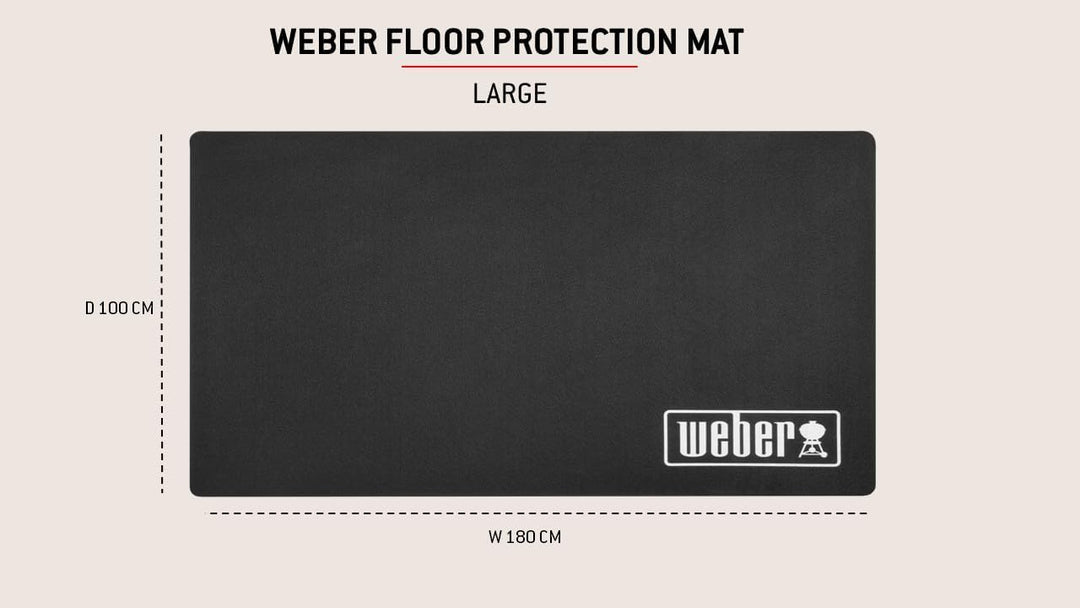 Weber 18280 Grillmatte 180x100 cm, Schwarz Single