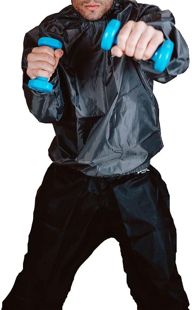 LEONE 1947 Saunaanzug Schwitzanzug für Kampfsport Boxen MMA Kickboxen zum Gewicht machen, S-M