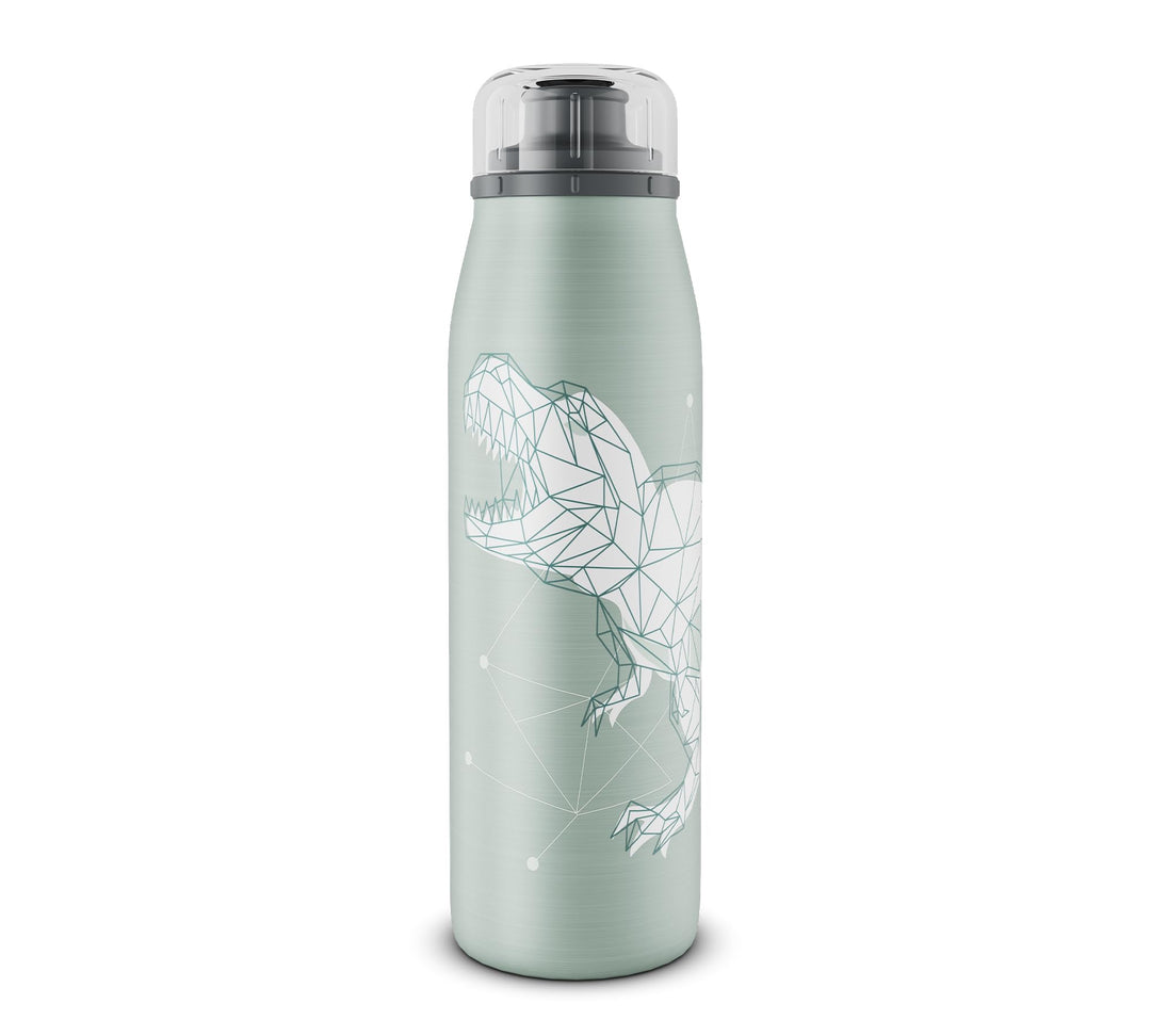 alfi KIDS ISO BOTTLE 500ml, Dinos, Isoliertrinkflasche Kinder Edelstahl, absolut dicht mit Drehversc