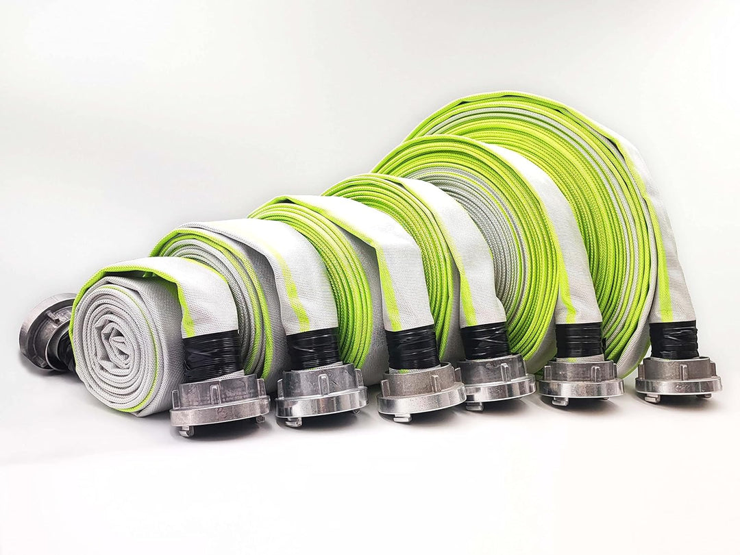 C-52 | 2 Zoll | 10 Meter Schlauch mit Storz-Kupplungen Bauschlauch Industrieschlauch Flachschlauch W