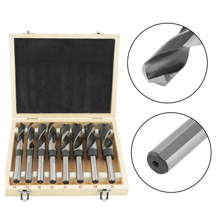 HSS-Bohrer-Set, 8-teilig, Metallspiralbohrer, gross, wärmebehandelt, industriell für Werkstatt, Heim
