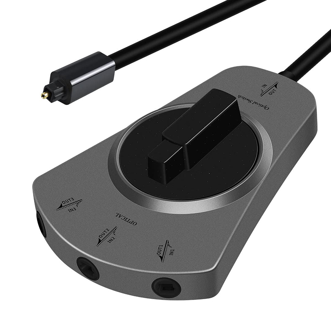 EMK Optisches Kabel Splitter 1in zu 3out Optisches Audiokabel Splitter 3 Ports Digitales Toslink Kab