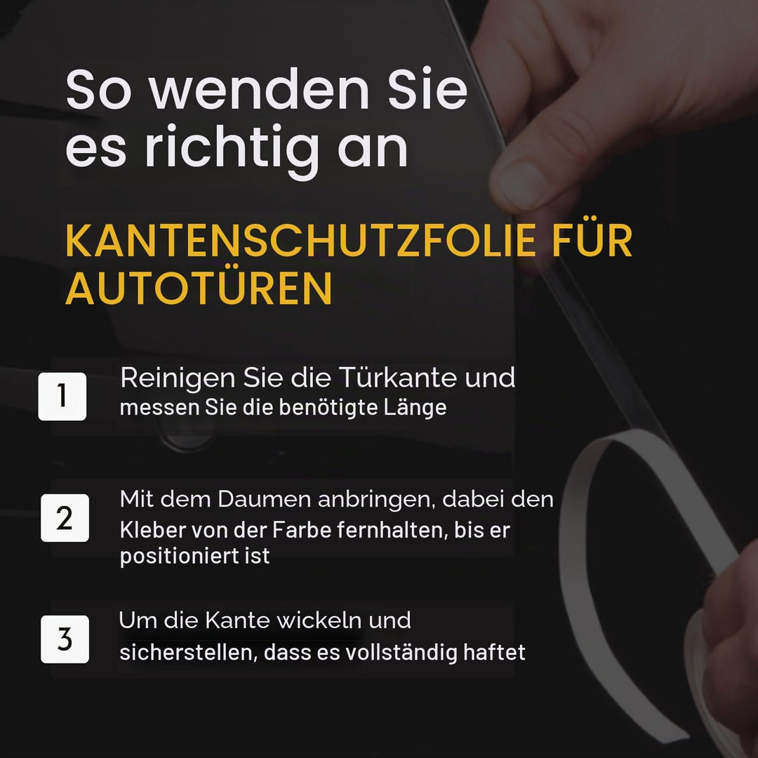 XPEL Transparenter Universal-Türkantenschutz (1 x 30,5 m) Lackschutzfolie-Set (R3023) 3/8”x12’ farbl
