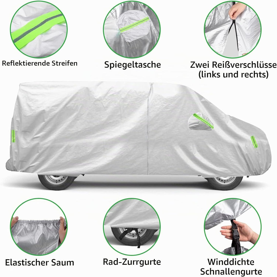 CICMOD Autoabdeckung Vollgarage Ersatz für V-W T5 T6 Transporter Wohnmobil Autoplane Outdoor wasserd