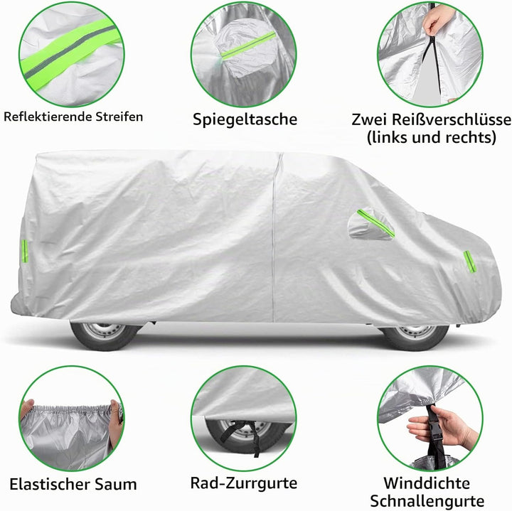 CICMOD Autoabdeckung Vollgarage Ersatz für V-W T5 T6 Transporter Wohnmobil Autoplane Outdoor wasserd