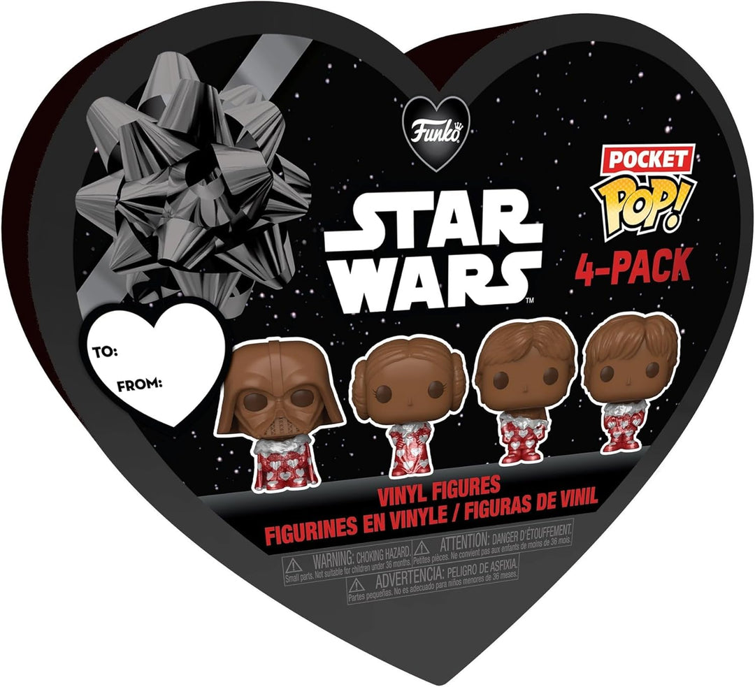 Funko Pocket POP! Star Wars Valentines Box 4 Packung - Darth Vader - (Choc) - Schlüsselanhänger - Vi
