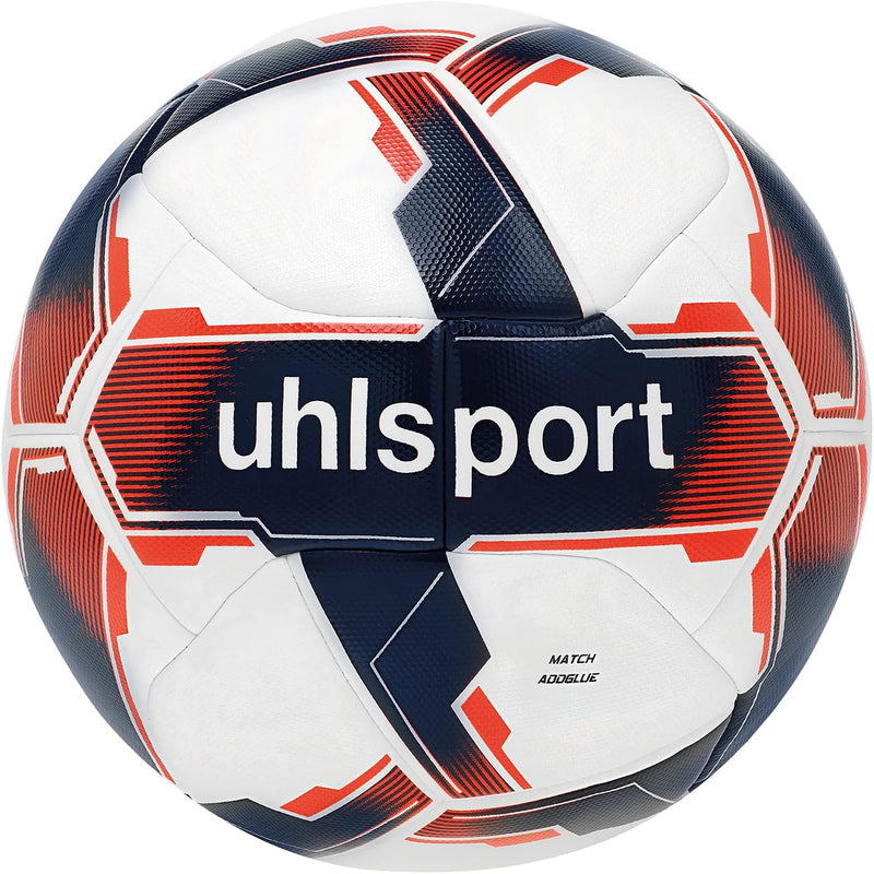 uhlsport Unisex – Erwachsene Match Addglue Bälle 5 Weiss/Marine/Fluo Rot, 5 Weiss/Marine/Fluo Rot
