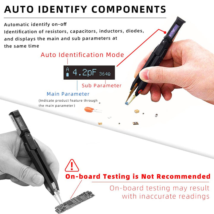 MINIWARE DT71 Digitale Pinzette LCR-Meter-Test für SMD/Widerstand/Kondensator/Induktor/Spannung/Freq
