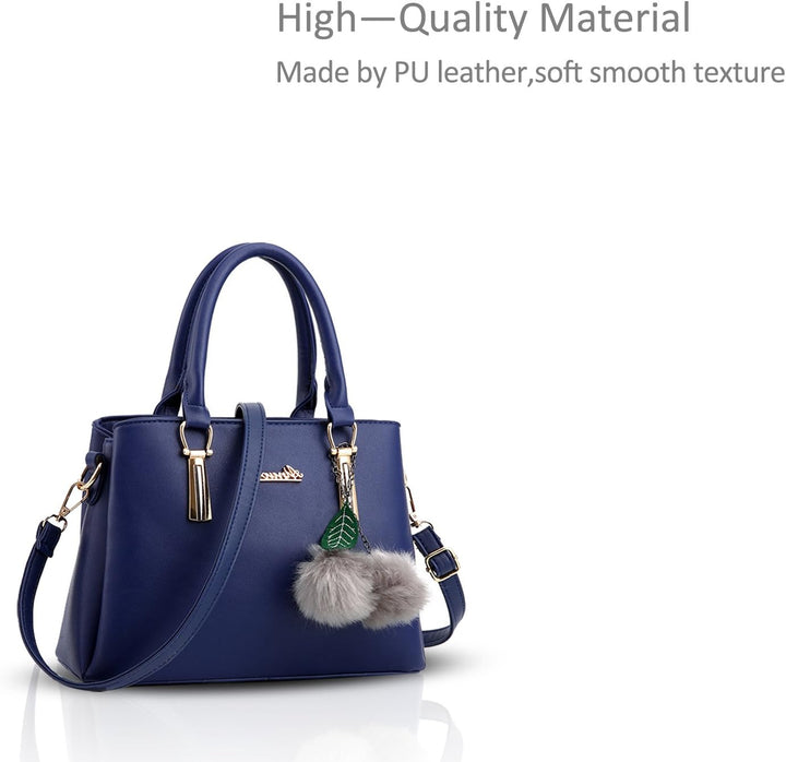 Nicole&Doris Neue PU-Leder beiläufige Art und Weise Handtasche Schultertasche Messenger Bag Navy Bla