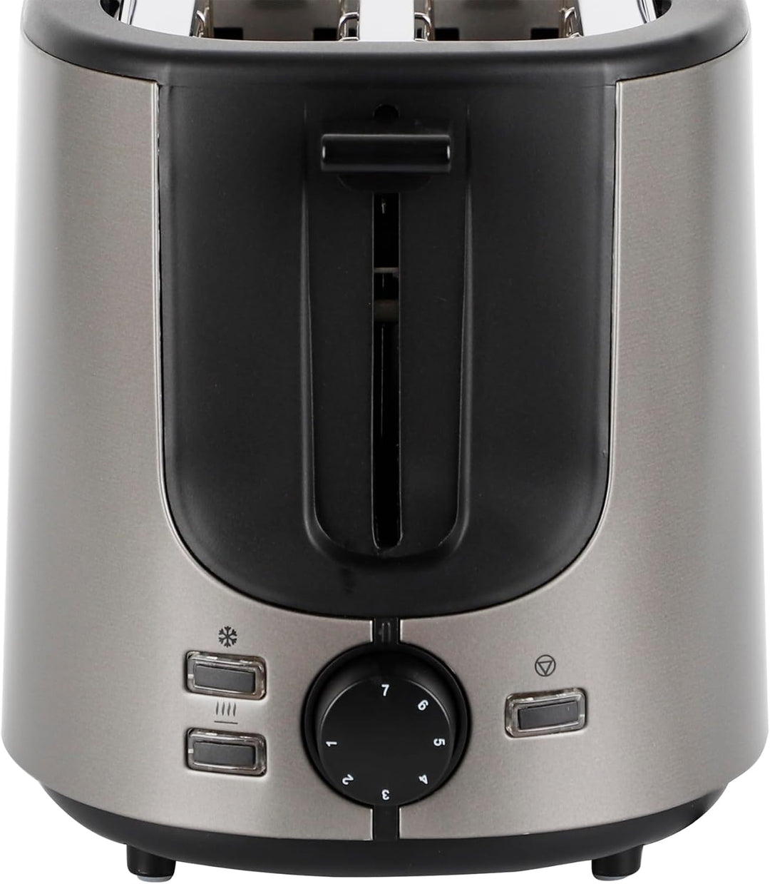 EMERIO Edelstahl Toaster mit integriertem Brötchenaufsatz | Inox Edition | 2 Toastschlitze | Zentrie