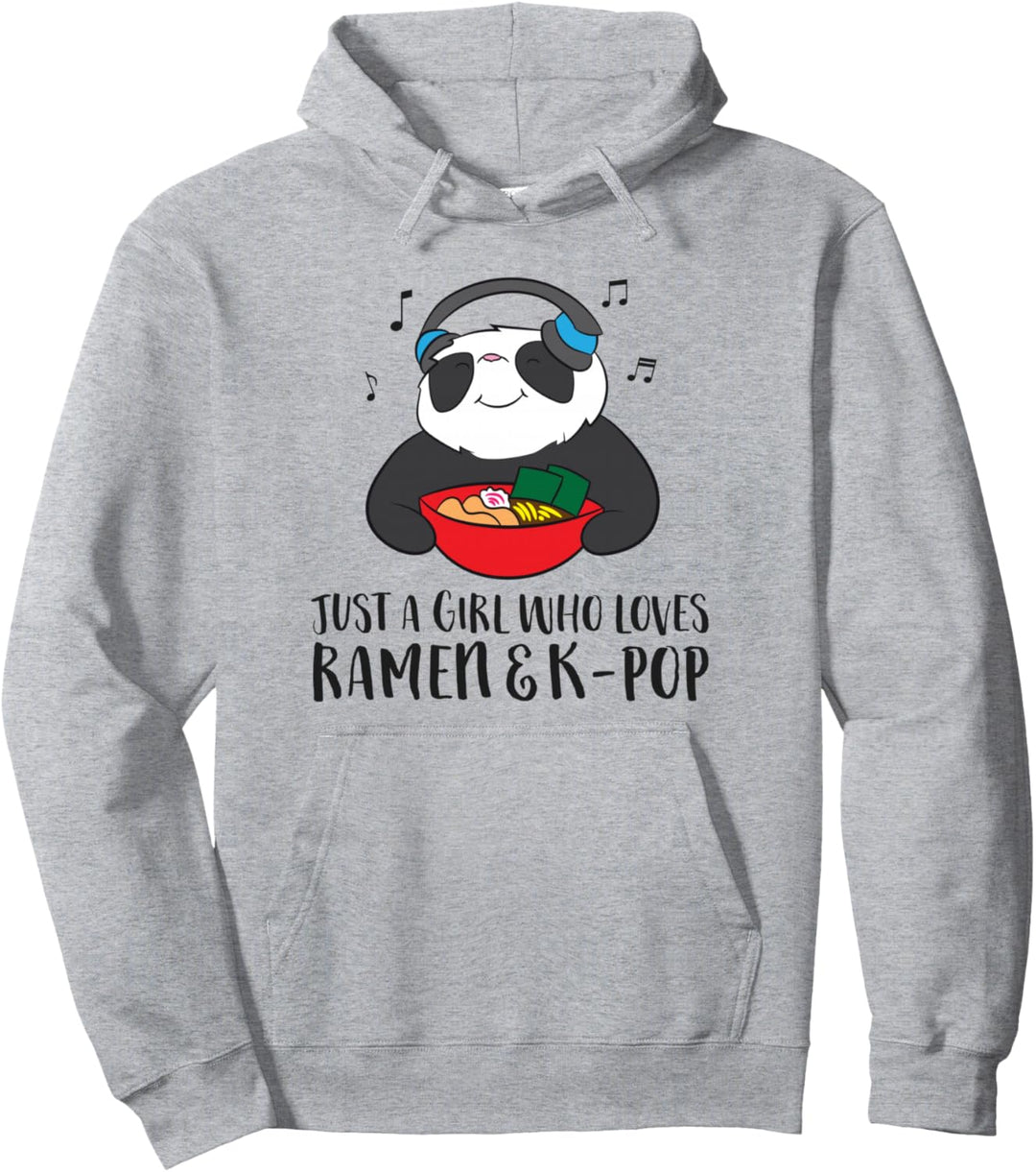 Nur ein Mädchen, das Ramen und K-Pop liebt Pullover Hoodie