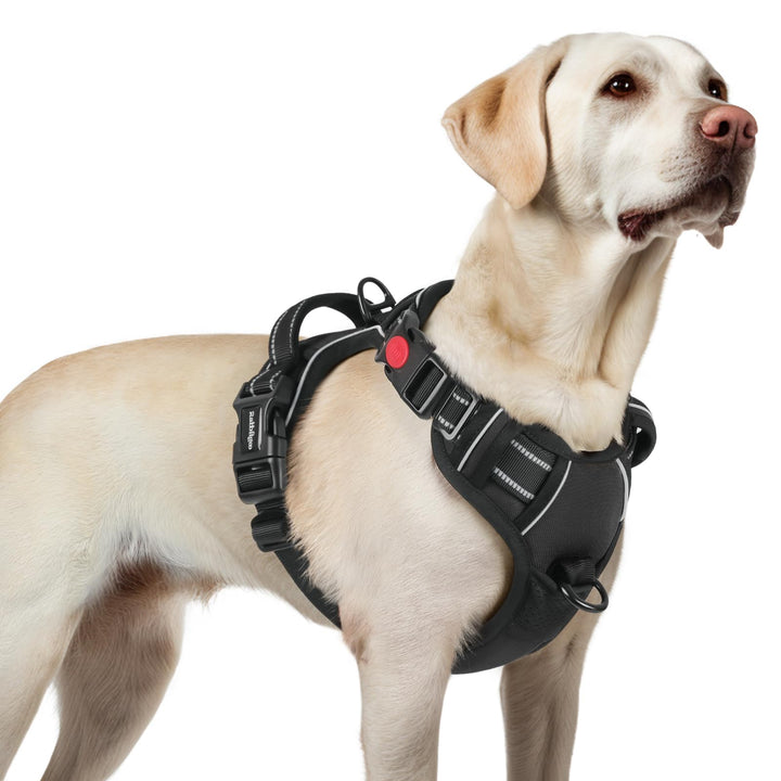 rabbitgoo Hundegeschirr Grosse Hunde, Verstellbare Geschirr Hund ohne Zug &amp; Würgen, Anti Zug Hundege