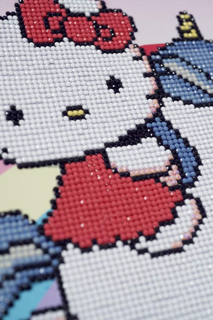 Vervaco 5413480782772 Hello Kitty & Einhorn Diamanten Malerei, Acrylic, mehrfarbig, ca. 37 x 30 cm