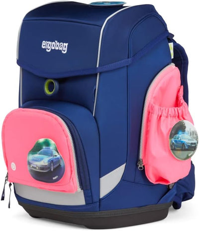 ergobag Fluo LED Seitentaschen Set Geeignet für pack, cubo, cubo light und wide Einheitsgrösse Pink