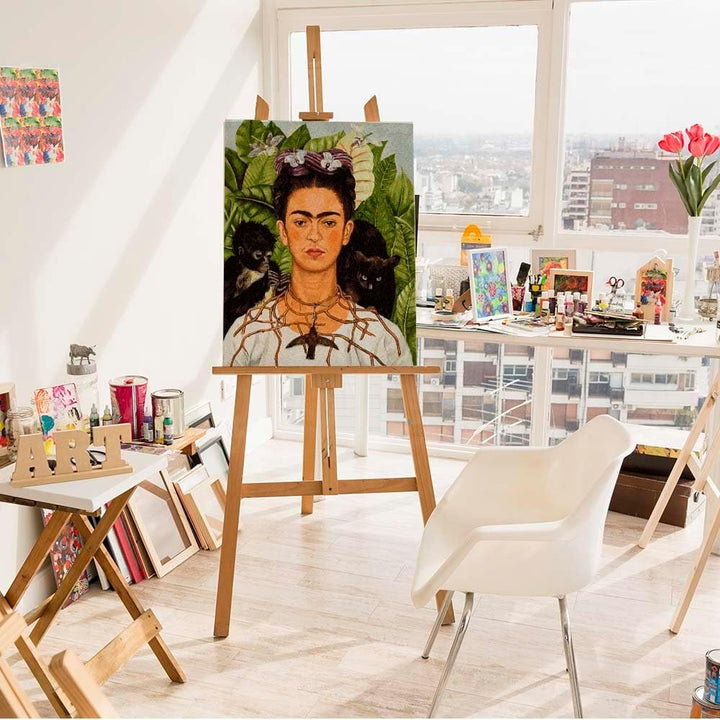 Artnapi Malen nach Zahlen Erwachsene mit Rahmen | DIY Handgemalt | Frida Kahlo Selbstporträt | Kit f