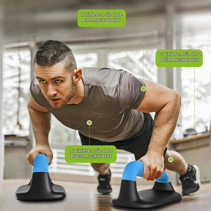 Kipika Liegestützgriffe, Push-up handles, Push-up bars aus Weichem Kunststoff, Anti-Rutsch-Polster a