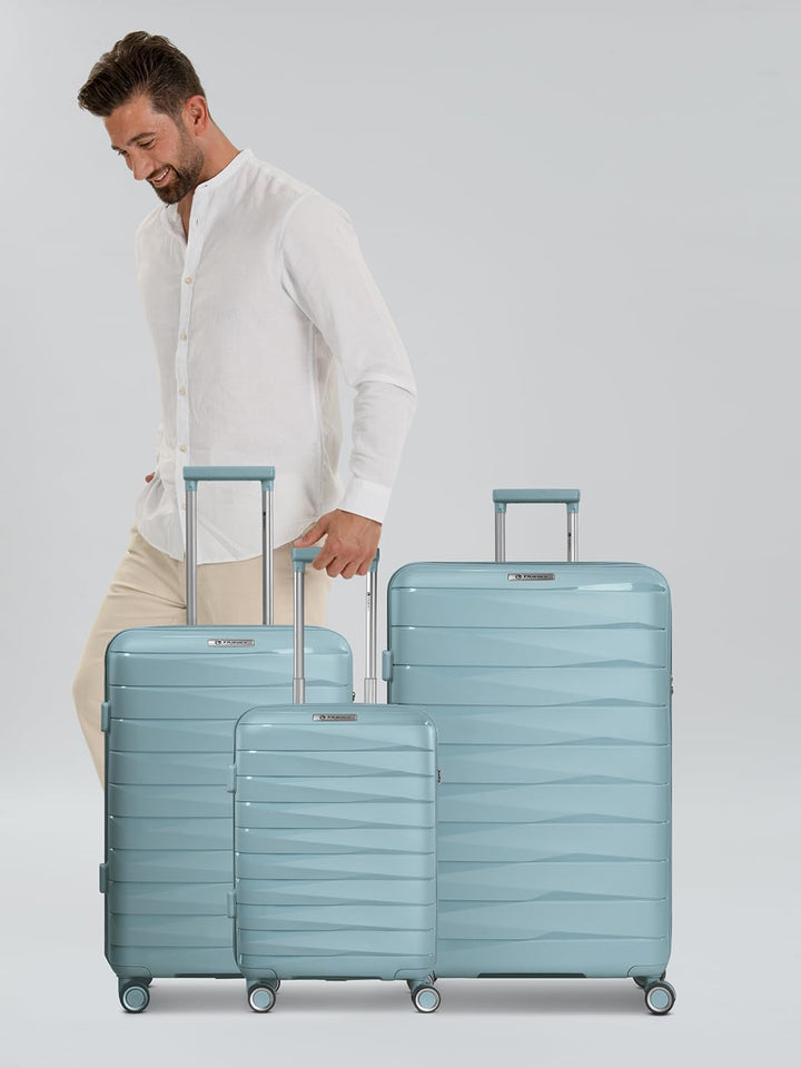 Franky Koffer-Set 3-teilig für Damen und Herren | Reise-Trolleys 49 x 28 x 74 cm aus hochwertigem, l