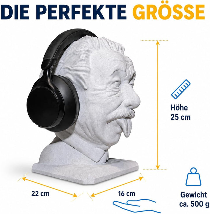 Generisch Albert Einstein Kopfhörerhalter, Brillenhalter, Kopfhörer Ständer, Statue, Schreibtisch De