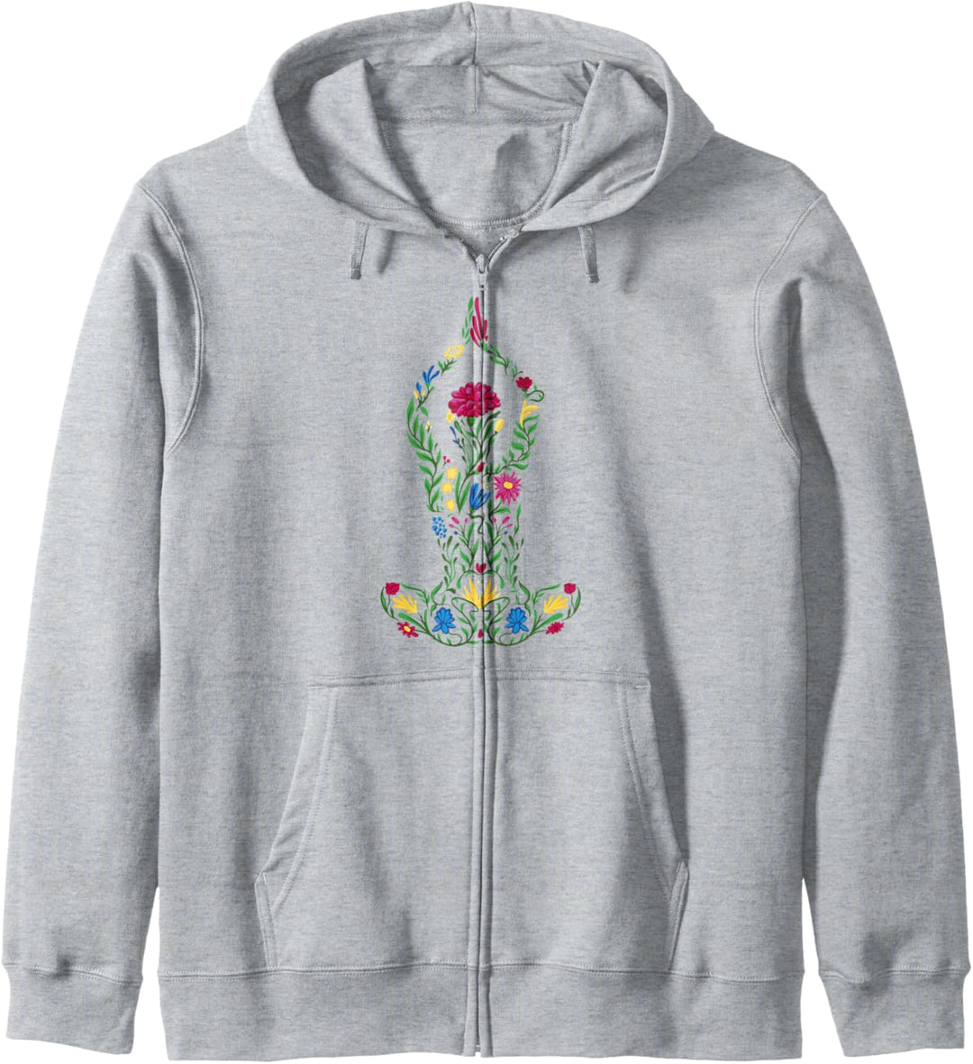 Yoga-Mädchen, Blumen, Meditation, modisch Kapuzenjacke