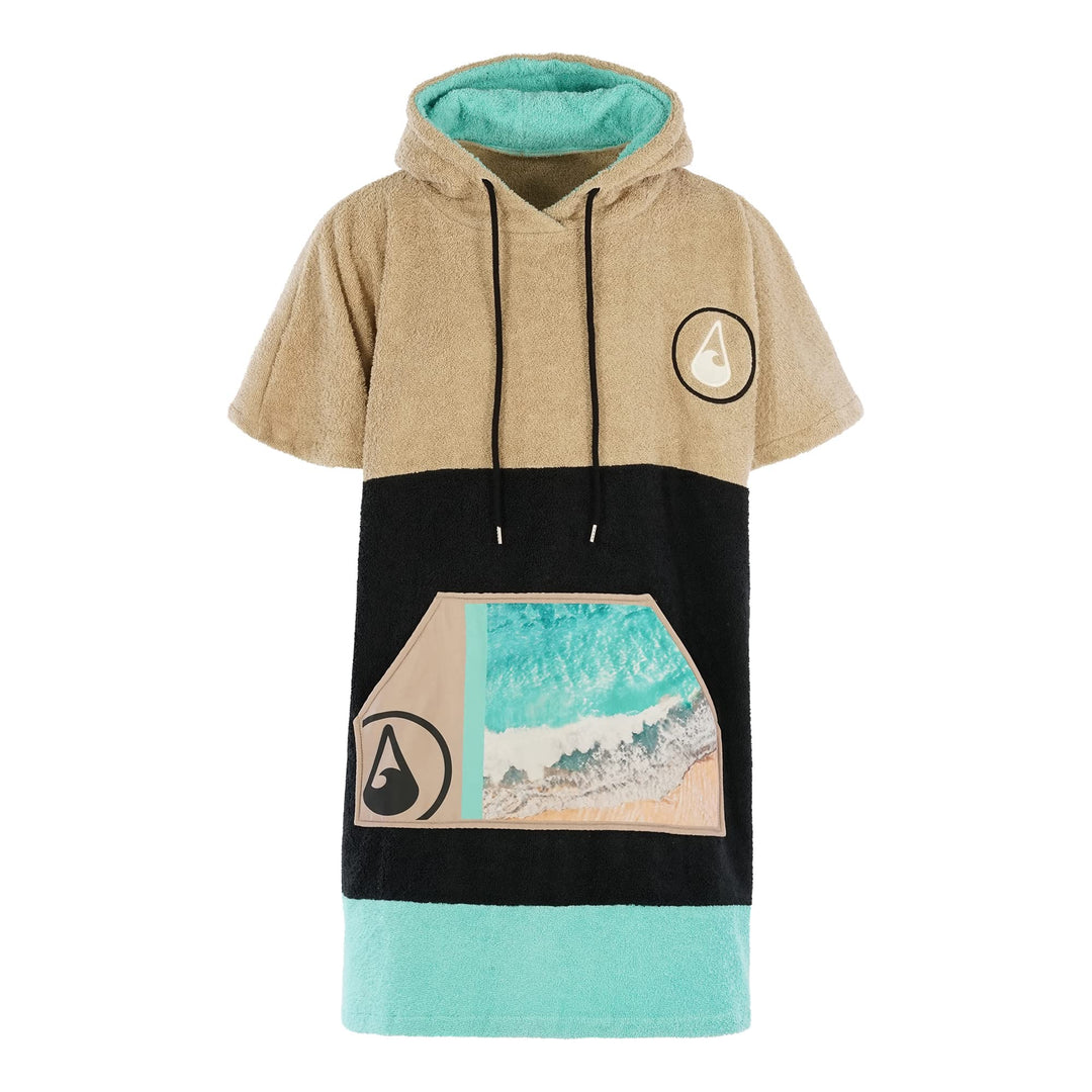WAVE HAWAII Poncho Ericeira Badeponcho 95% Baumwolle 5% recyceltes Polyester für Körpergrössen von 1