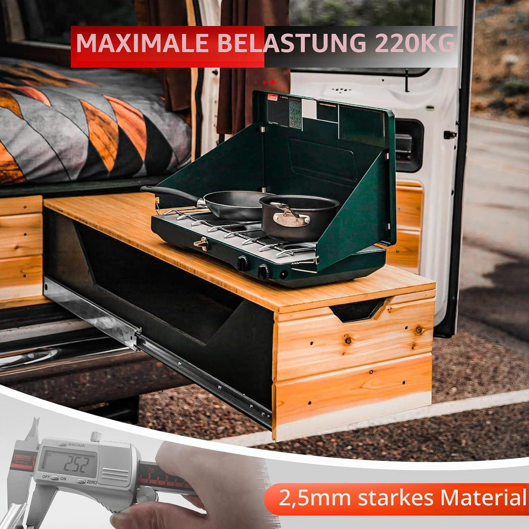AOLISHENG Schwerlast Schubladenschienen vollauszug 1200 mm Schwerlastauszüge mit einer Tragfähigkeit