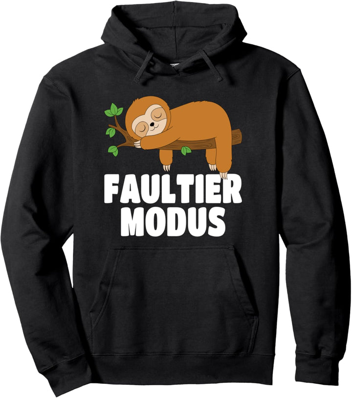 Lustiges Schlafendes Faultier Modus Nachthemd Pyjama Pullover Hoodie