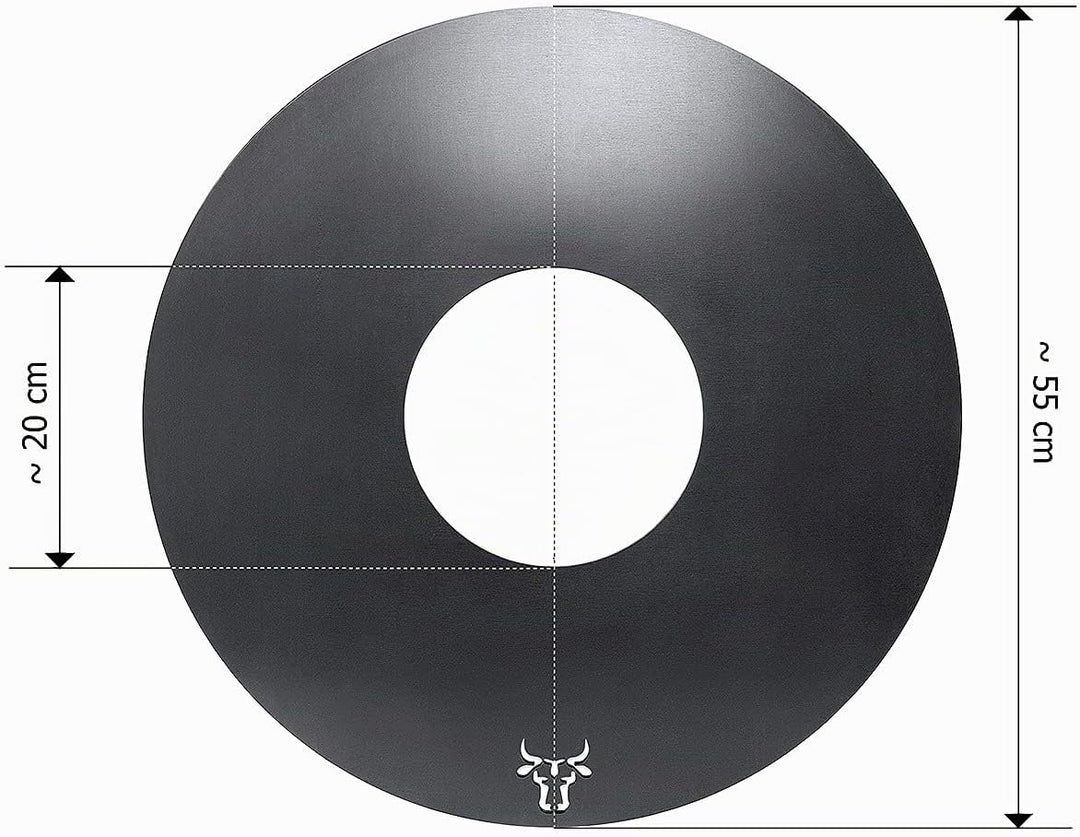 tuning-art GR01 Grillring | Grillplatte | Feuerplatte | Plancha | BBQ-Platte - für Weber, Grösse:57e