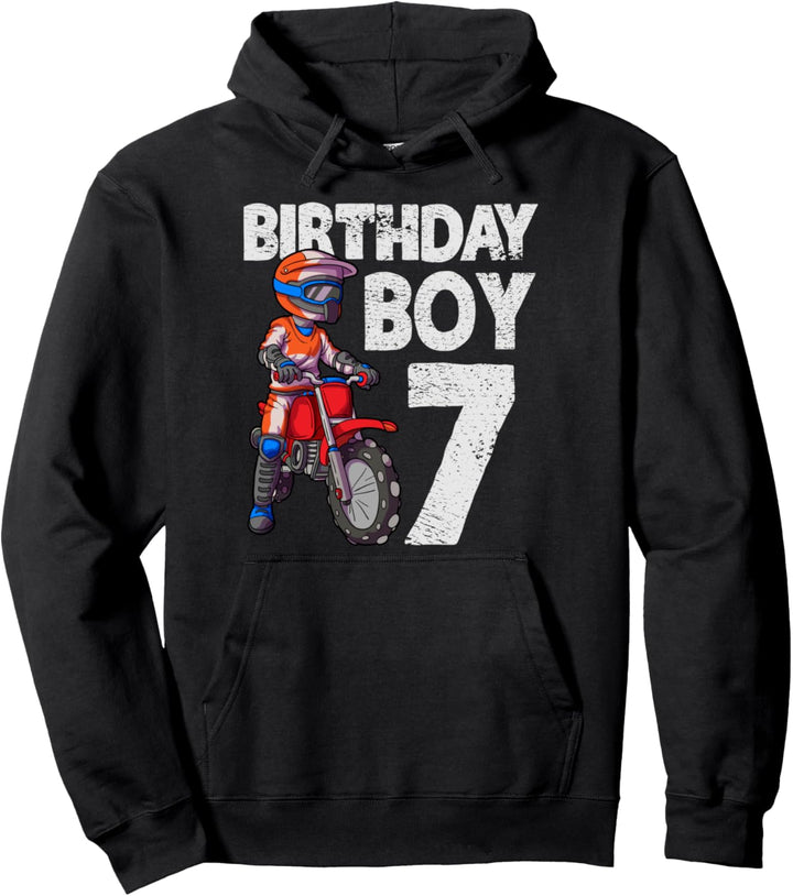 Motocross 7. Geburtstag Kinder MX 7 Jahre alt Dirt Bike Pullover Hoodie