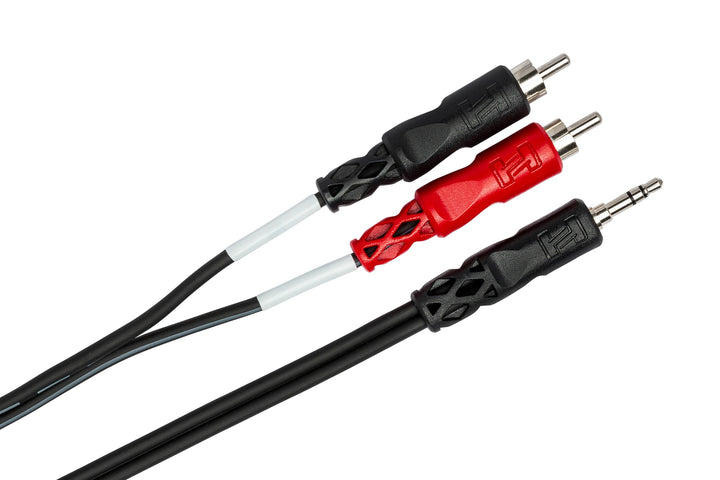 Hosa CMR-203, Stereo Breakout, 3.5 mm TRS to Dual RCA, 3 ft 3 Feet, 3 Feet