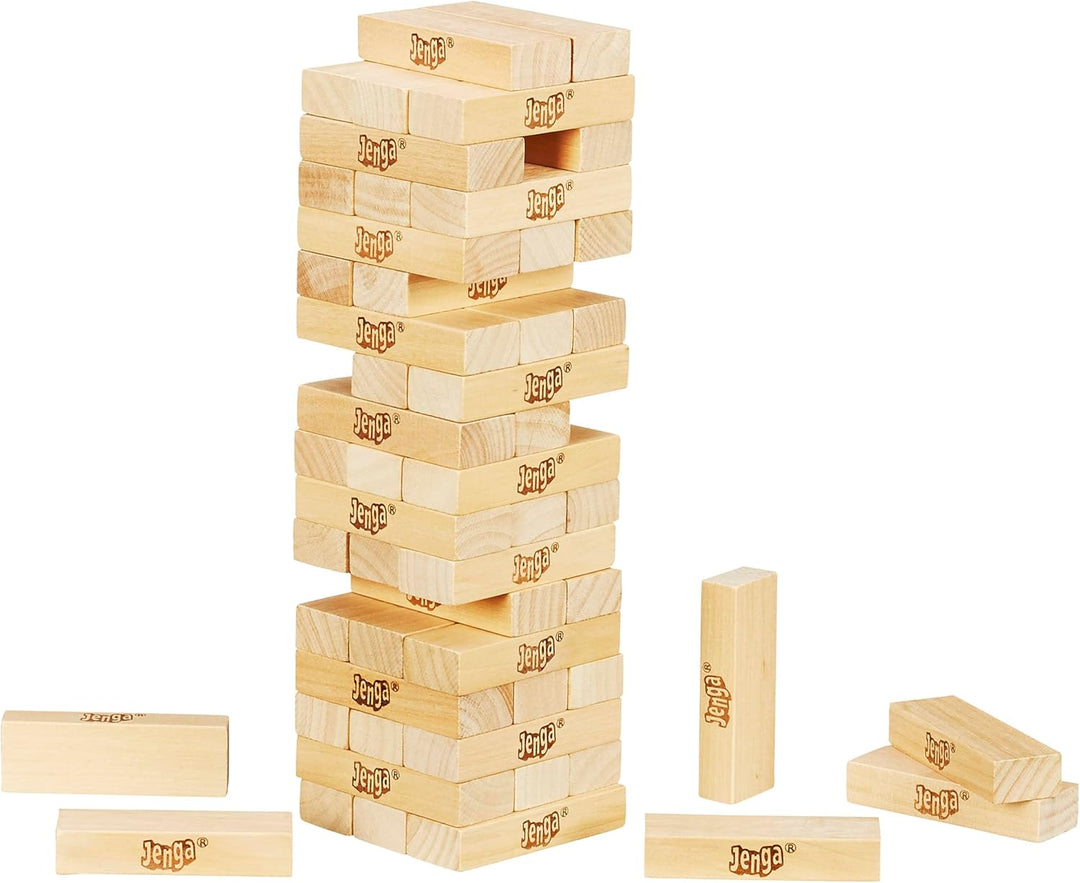 Hasbro Gaming Jenga Classic, beliebtes Geschicklichkeitsspiel für Kinder ab 6 Jahren und bis 2 Spiel