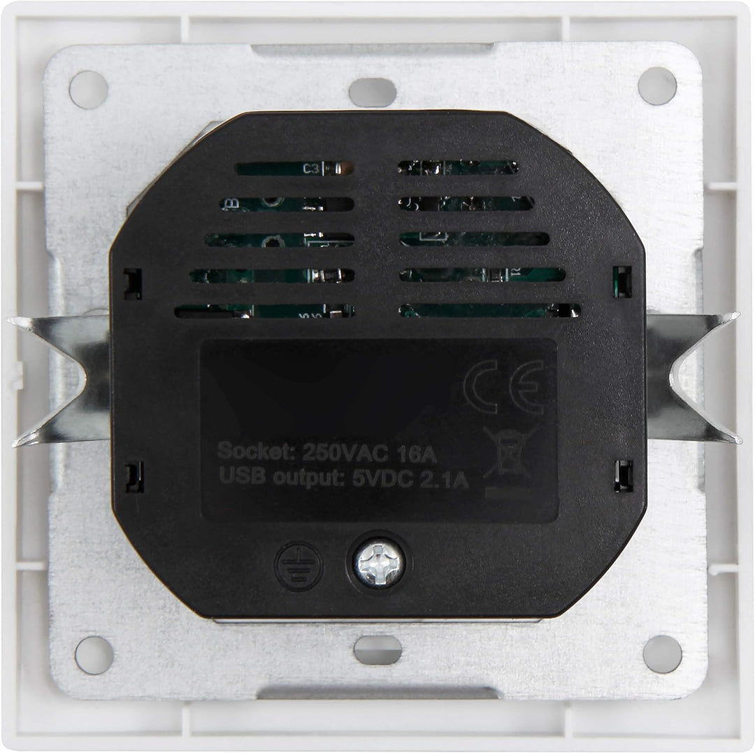 MC POWER - 12er Pack Steckdosen mit 2x USB + Rahmen | FLAIR | USB-Steckdosen Set mit 1-fach Rahmen i