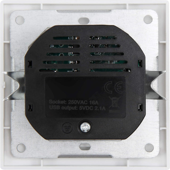 MC POWER - 12er Pack Steckdosen mit 2x USB + Rahmen | FLAIR | USB-Steckdosen Set mit 1-fach Rahmen i