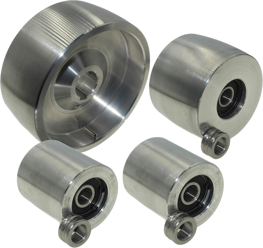 (AL5-24) CNC gefrästes Riemenschleifer Set für Messerschleifer 130 mm Antrieb-24 mm Schaft 75 mm Spu