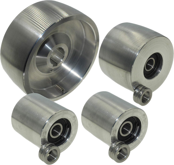 (AL5-24) CNC gefrästes Riemenschleifer Set für Messerschleifer 130 mm Antrieb-24 mm Schaft 75 mm Spu