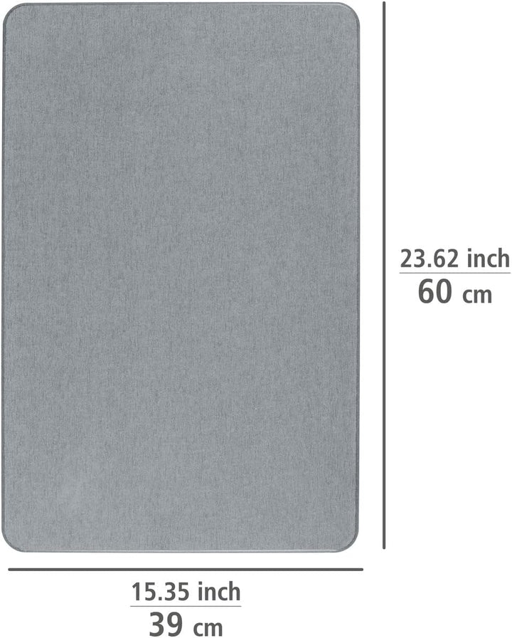 WENKO Badezimmervorlage Mod. Simi aus Kieselgur, hygienische Saunamatte rutschfest, natürlich und la