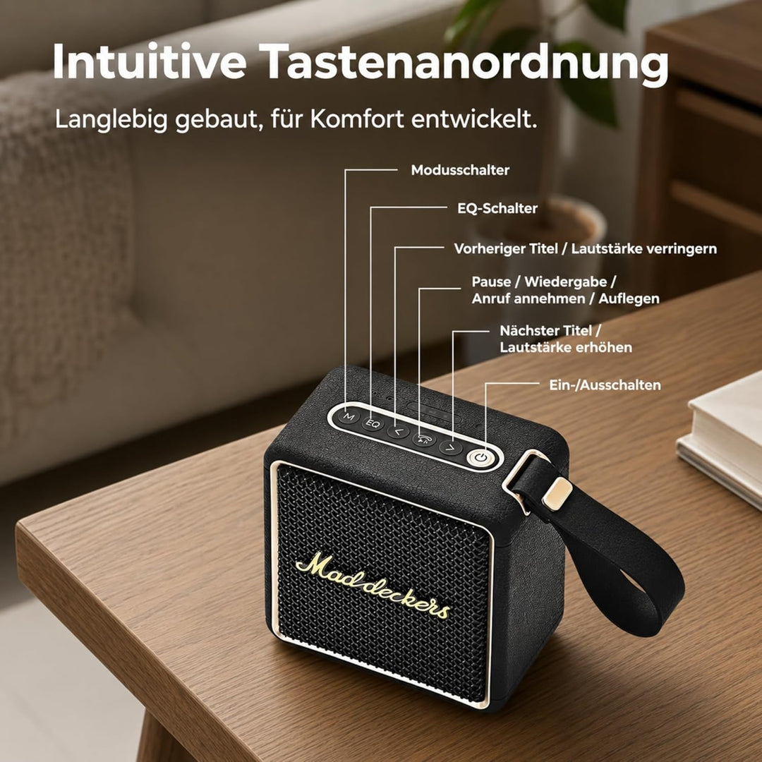 MG II Bluetooth Lautsprecher 40W, Tiefer Bass mit DSP, RGB Licht, IPX7 Wasserdicht, Dual-Treiber,17H